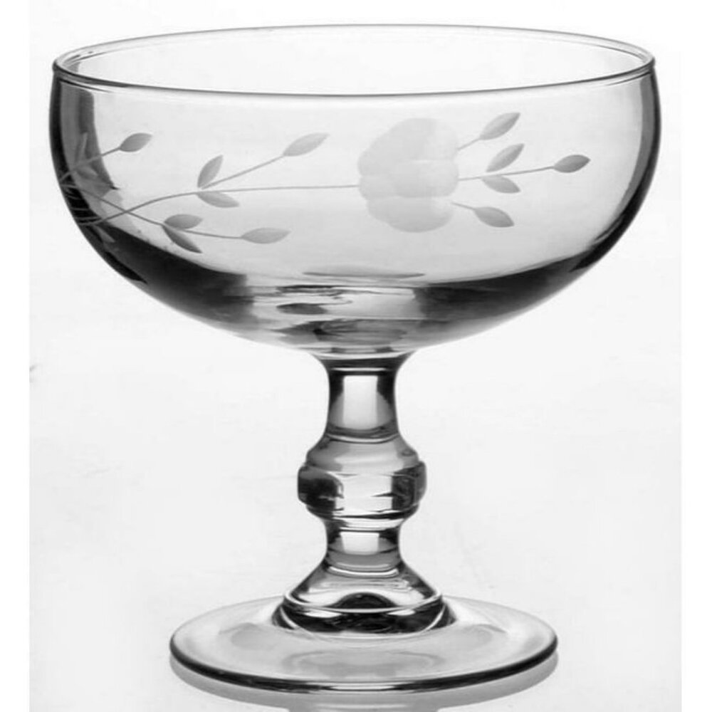 Princess House | Vintage Etched Heritage Dessert-Footed Glass